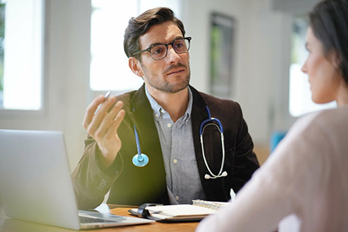 doctor consulting with patient